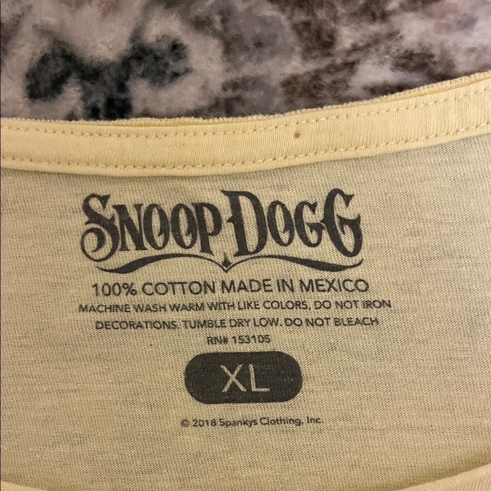Snoop Dogg Women's Yellow Graphic Long Sleeve Top - Picture 2 of 3